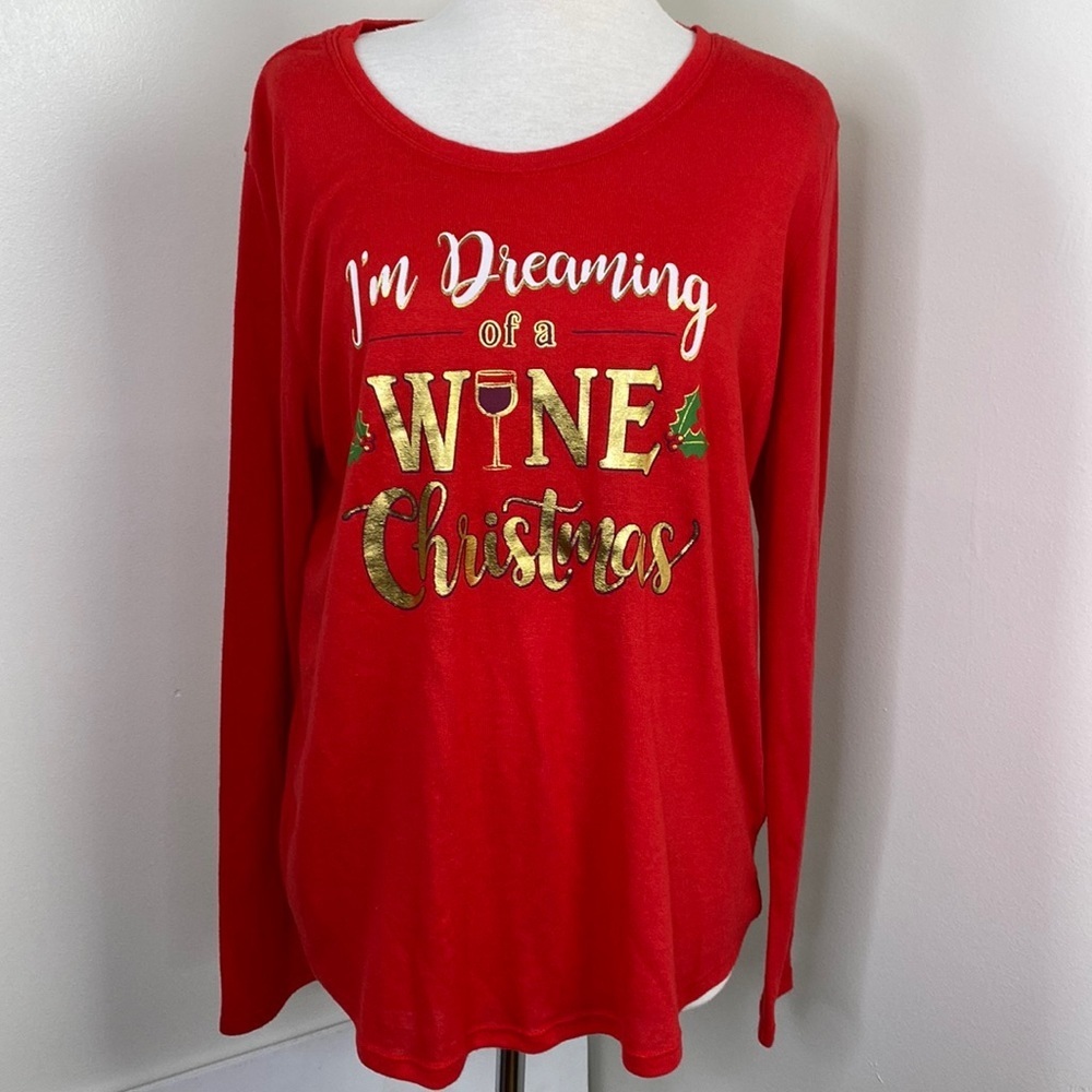 Holiday Time Red Long Sleeve Sweater size L